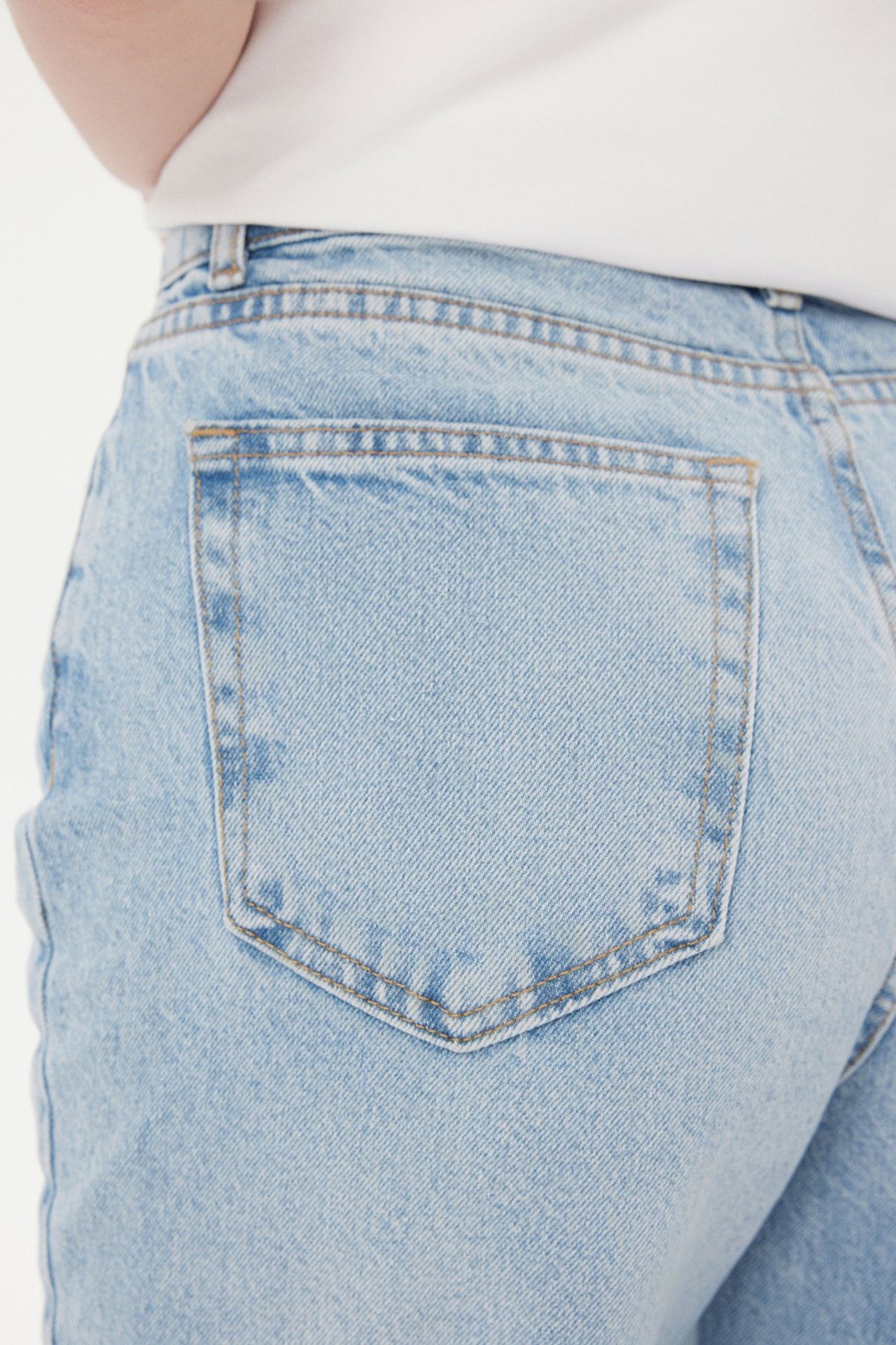 High Waist Ripped Straight Leg Jeans