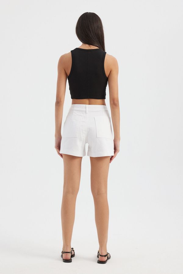 Denim High Waist Shorts 4
