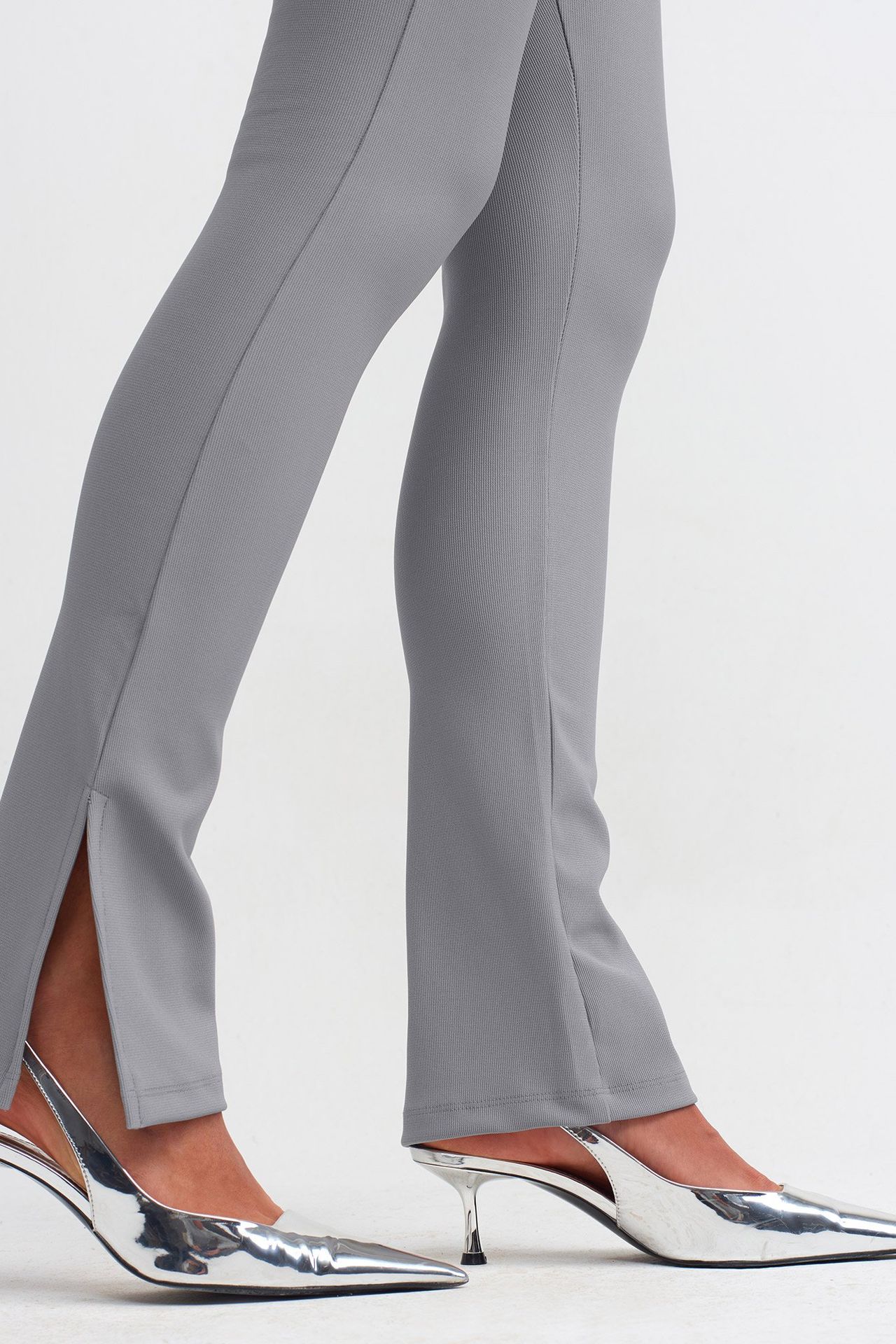 High Waist Flare Leggings with a Side slits