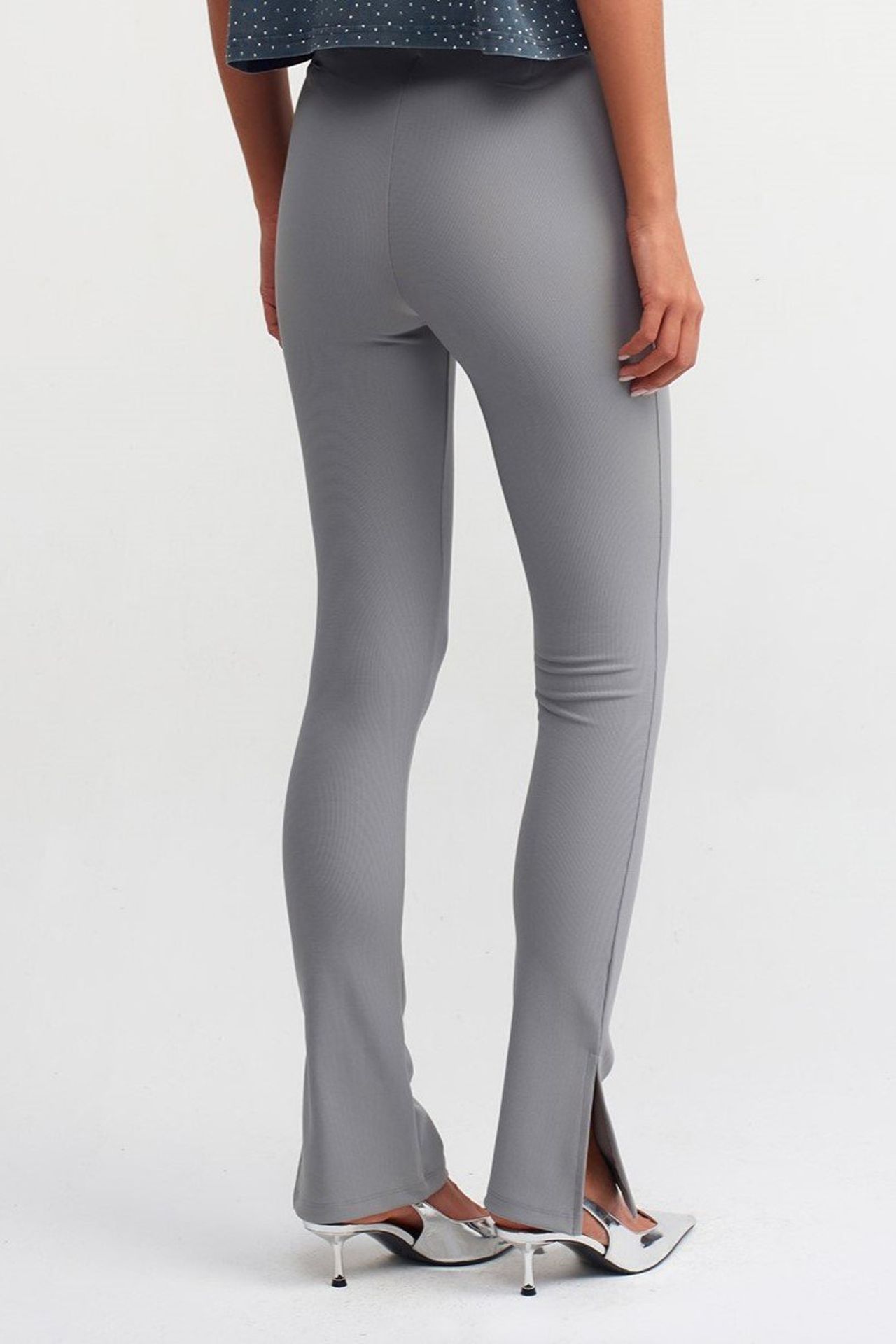 High Waist Flare Leggings with a Side slits