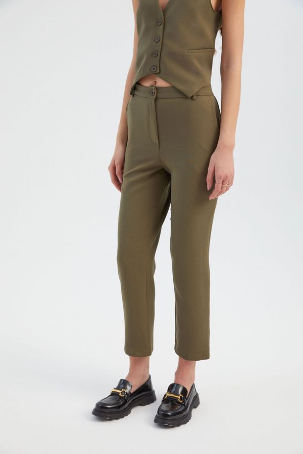 Yüksek Bel Slim Fit Pantolon 4