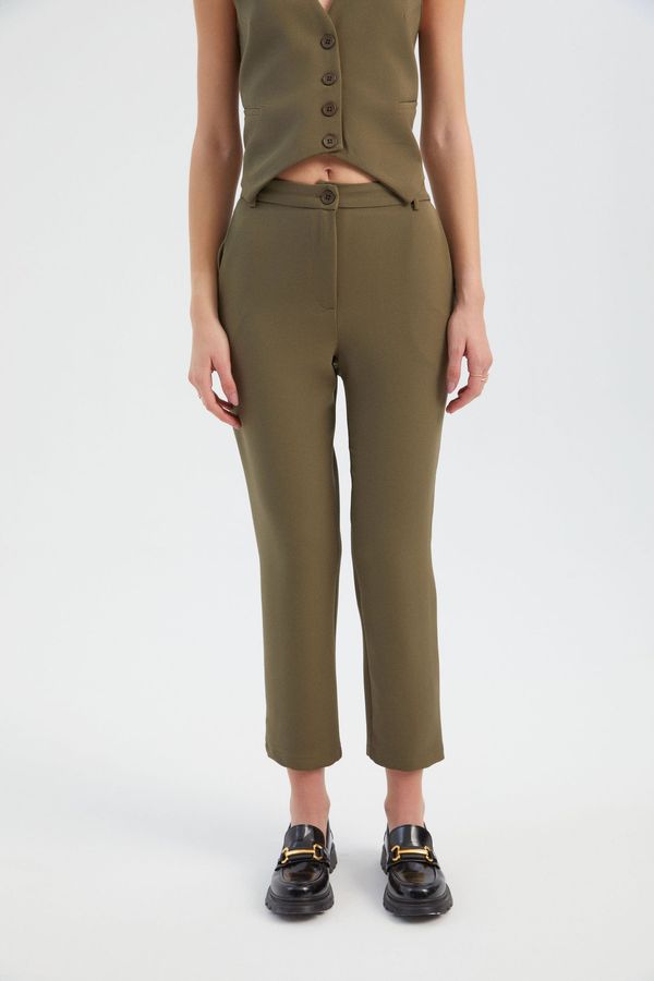 Yüksek Bel Slim Fit Pantolon 3