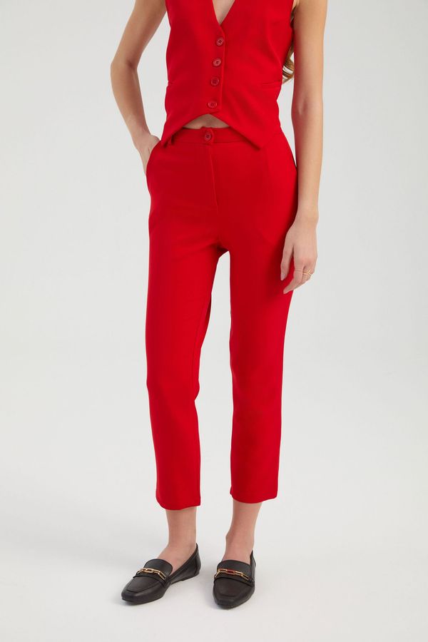 Yüksek Bel Slim Fit Pantolon 4