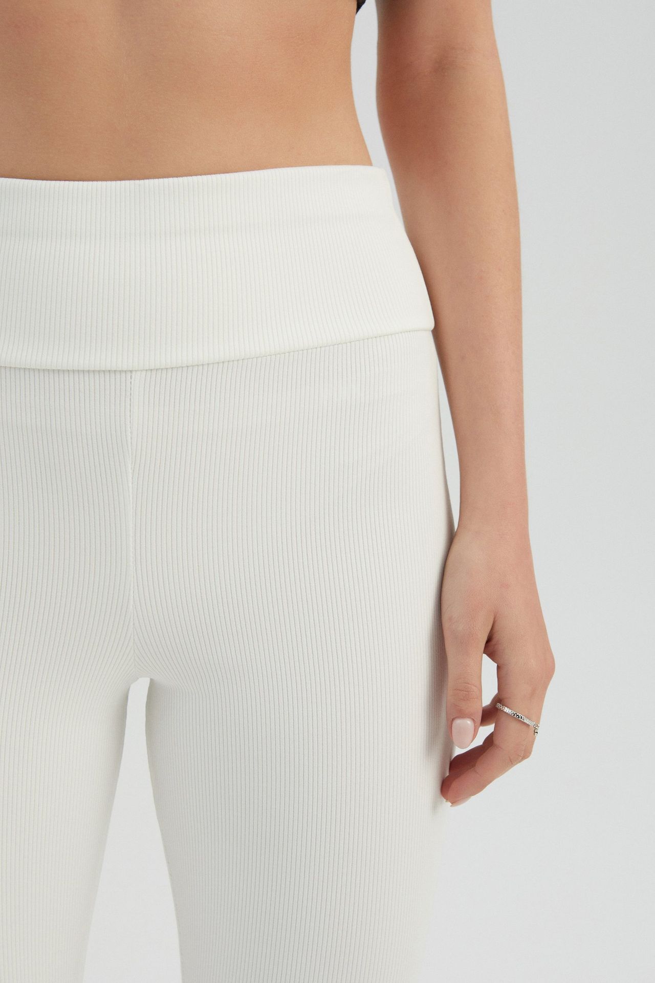 High Waist Ribbed Bike Shorts