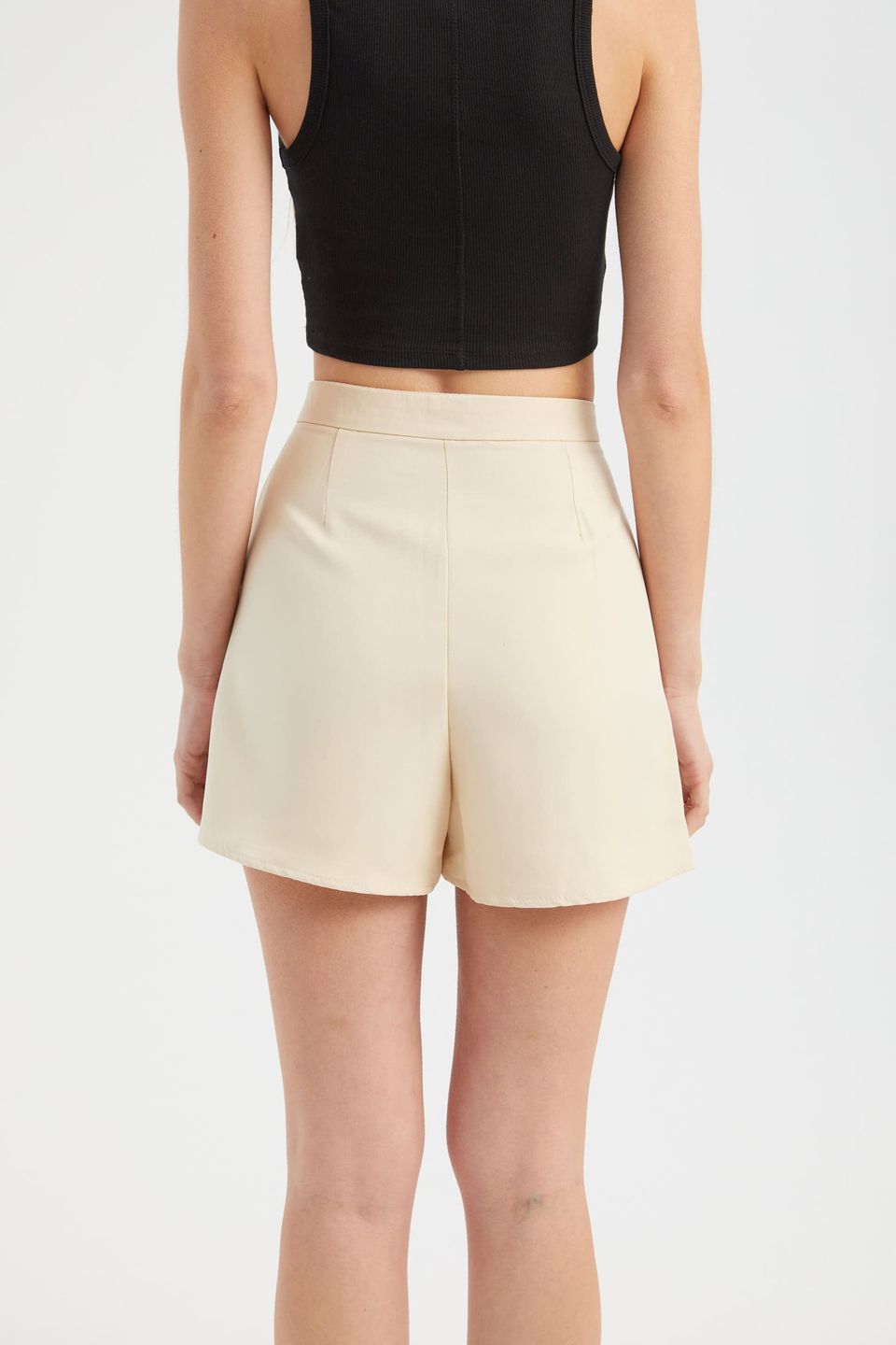 High Waist Pleated Mini Skirt