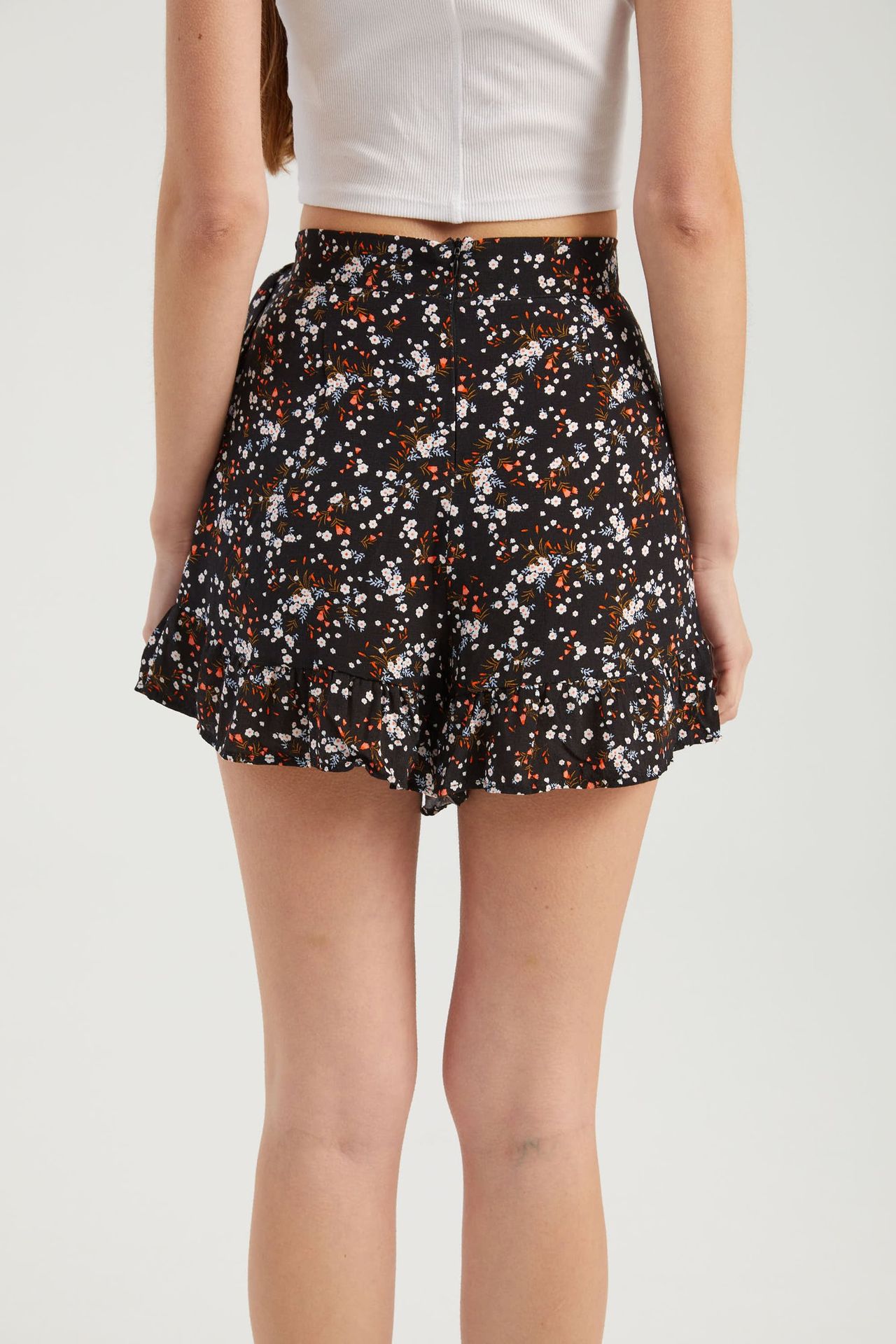 Floral High Waist Shorts with a Belt Detail