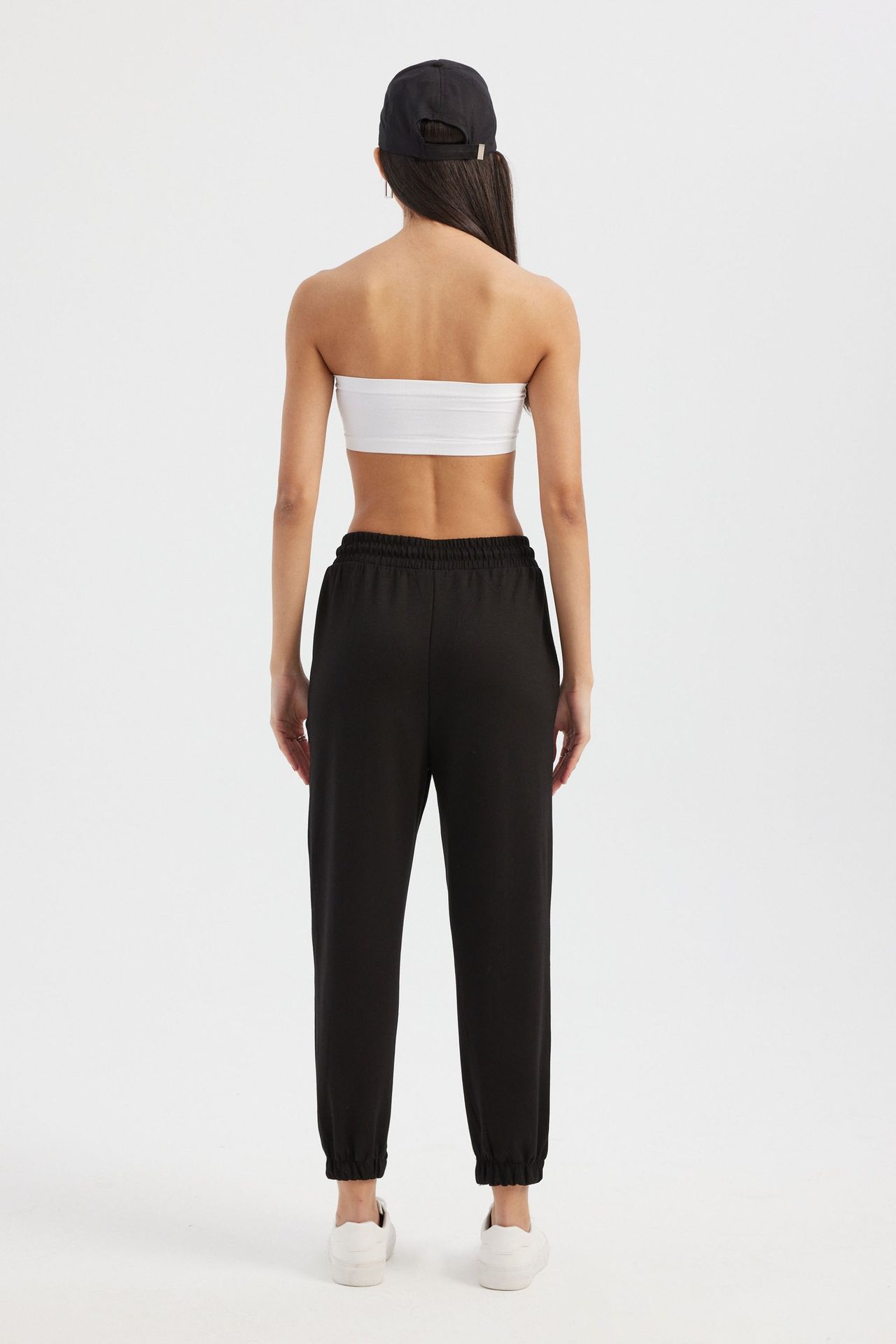 High Waist Drawstring Pleated Regular Fit Joggers