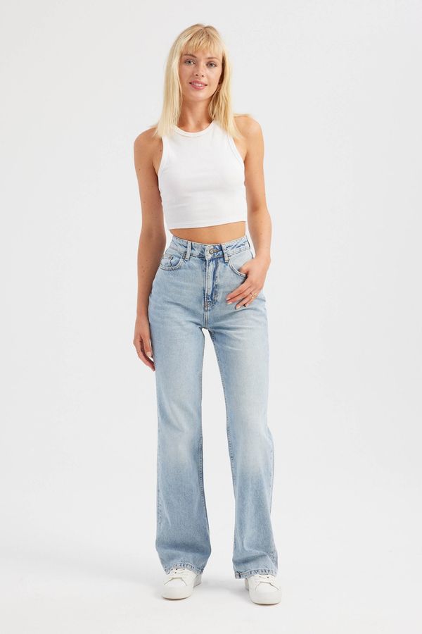 High Waist Straight Leg Jeans 1