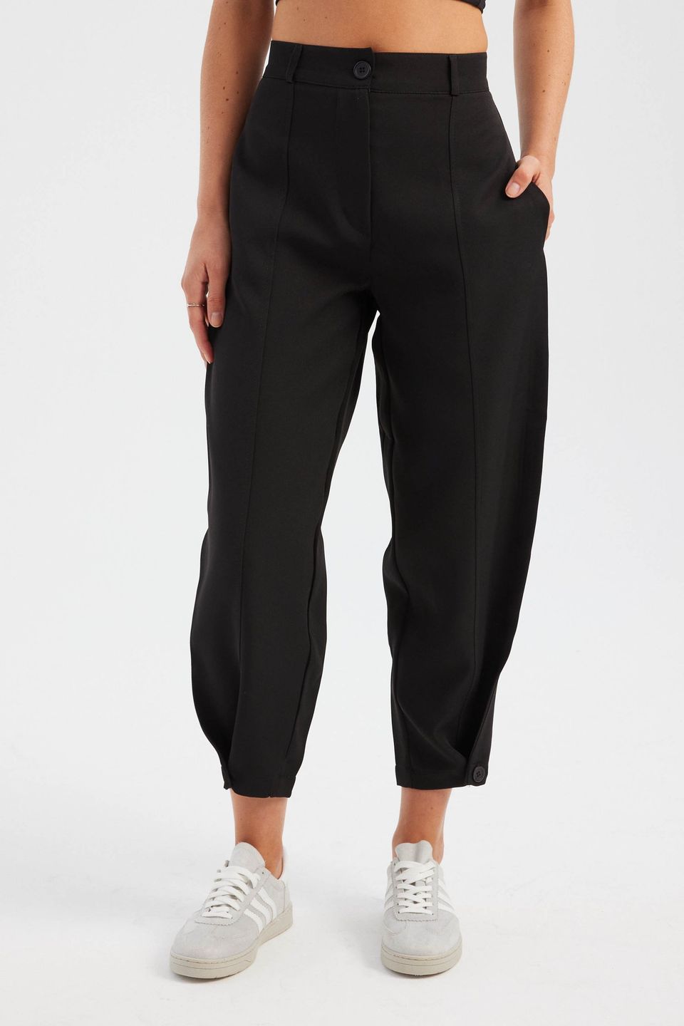 Yüksek Bel Dar Paça Salwar Pantolon 2