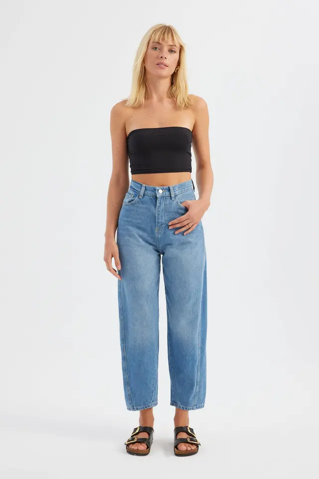 High Waist Boyfriend Jeans