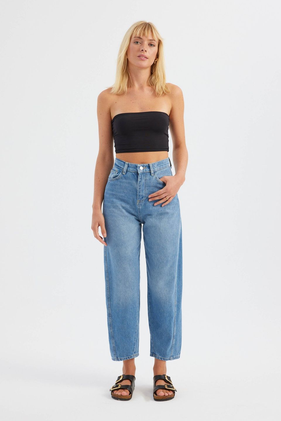 High Waist Boyfriend Jeans