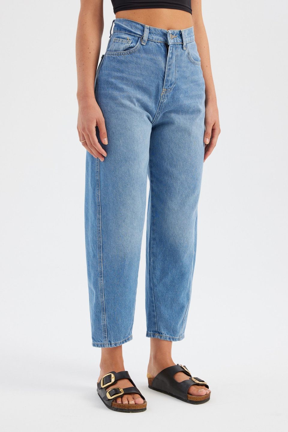 High Waist Boyfriend Jeans
