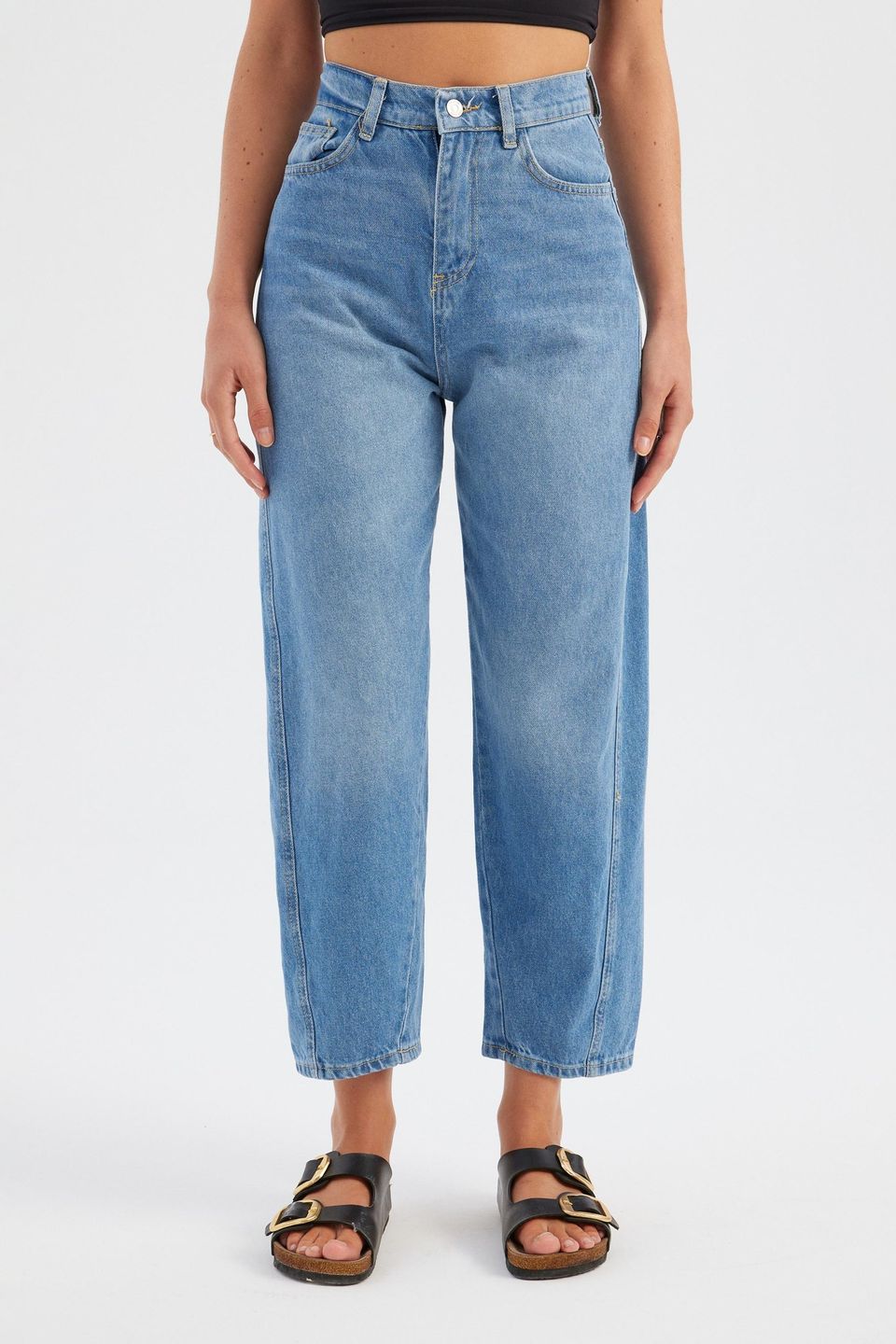 High Waist Boyfriend Jeans