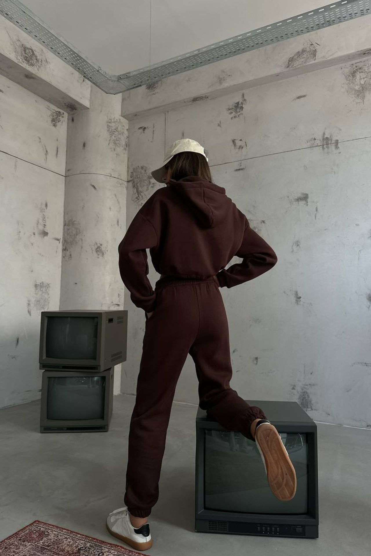 2 Pieces: Drawstring Oversized Hoodie & High Waist Elastic Waist Jogger