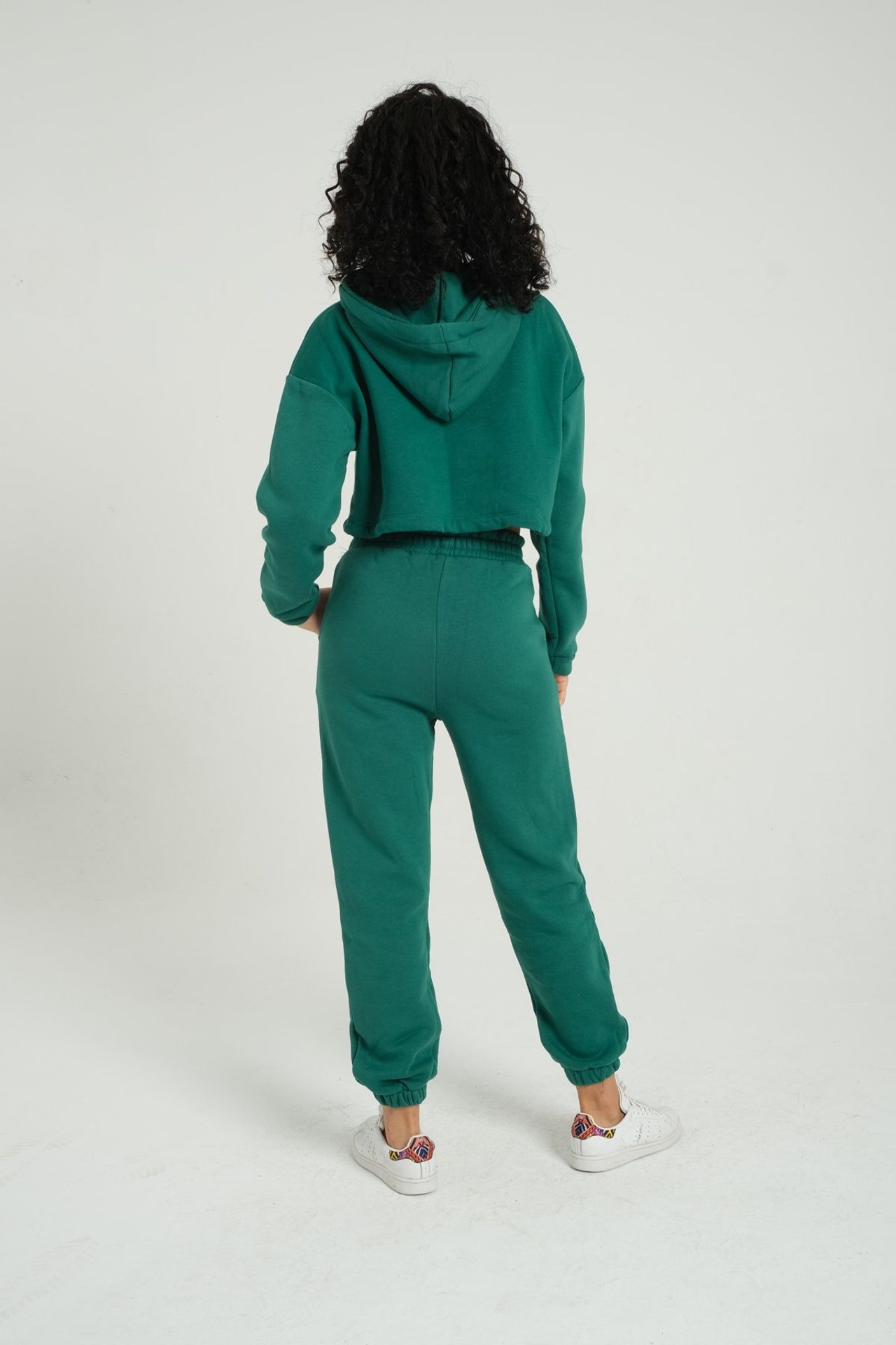 2 Pieces: Drawstring Oversized Hoodie & High Waist Elastic Waist Jogger
