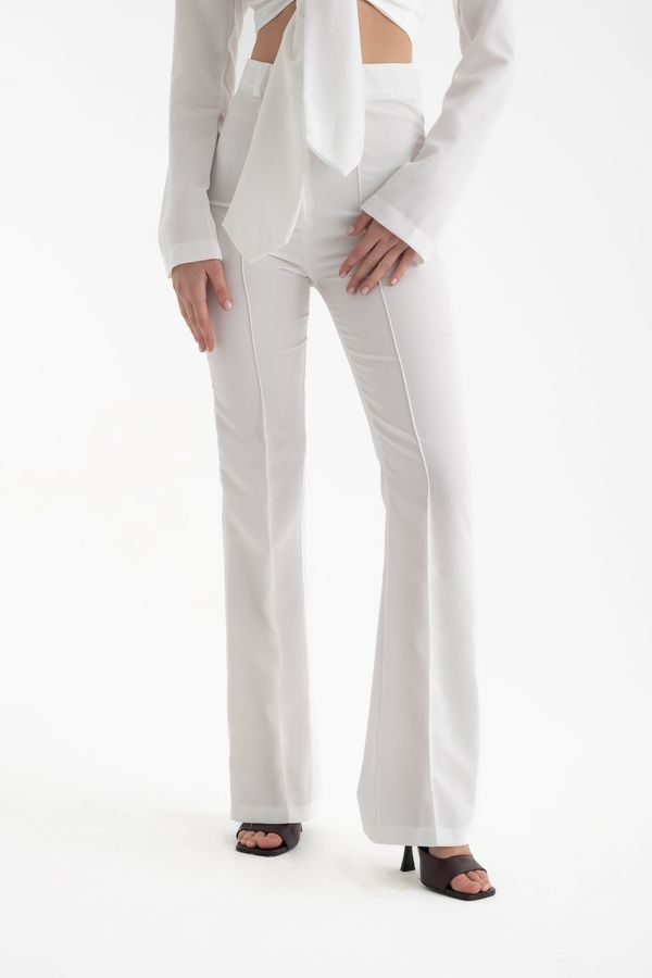 Cropped Tie Up Shirt & Straight Leg Trousers Coord 6