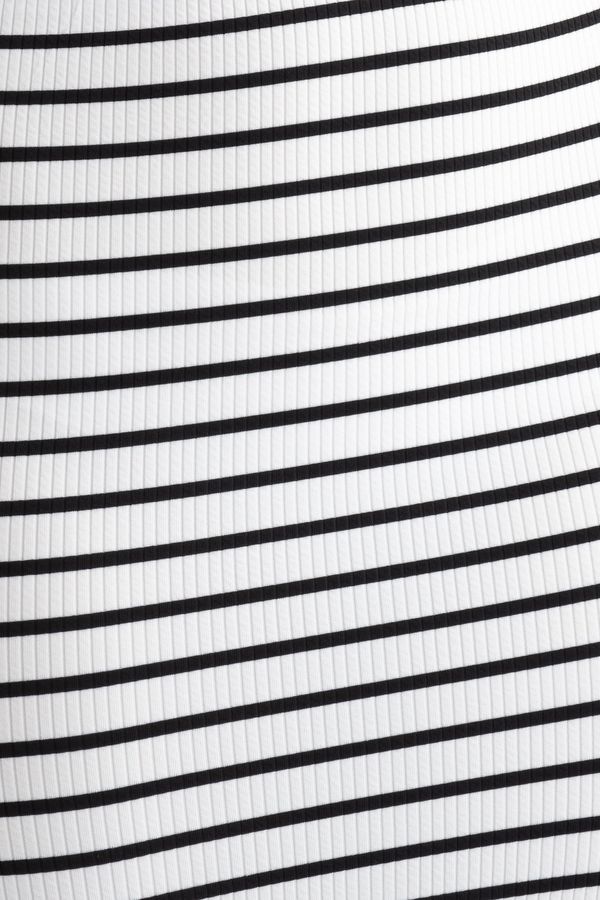 2 Pieces: Striped Strapless Crop top & Striped Mid Rise Midi Skirt 5