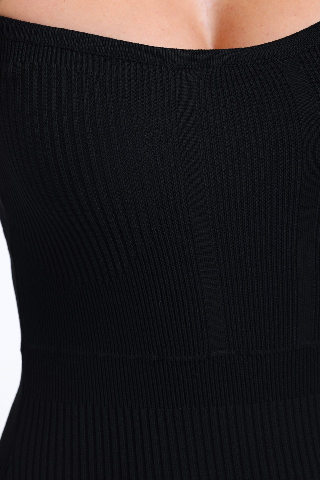 Crew Neck Cut Out Long Sleeve Mini Bodycon Dress