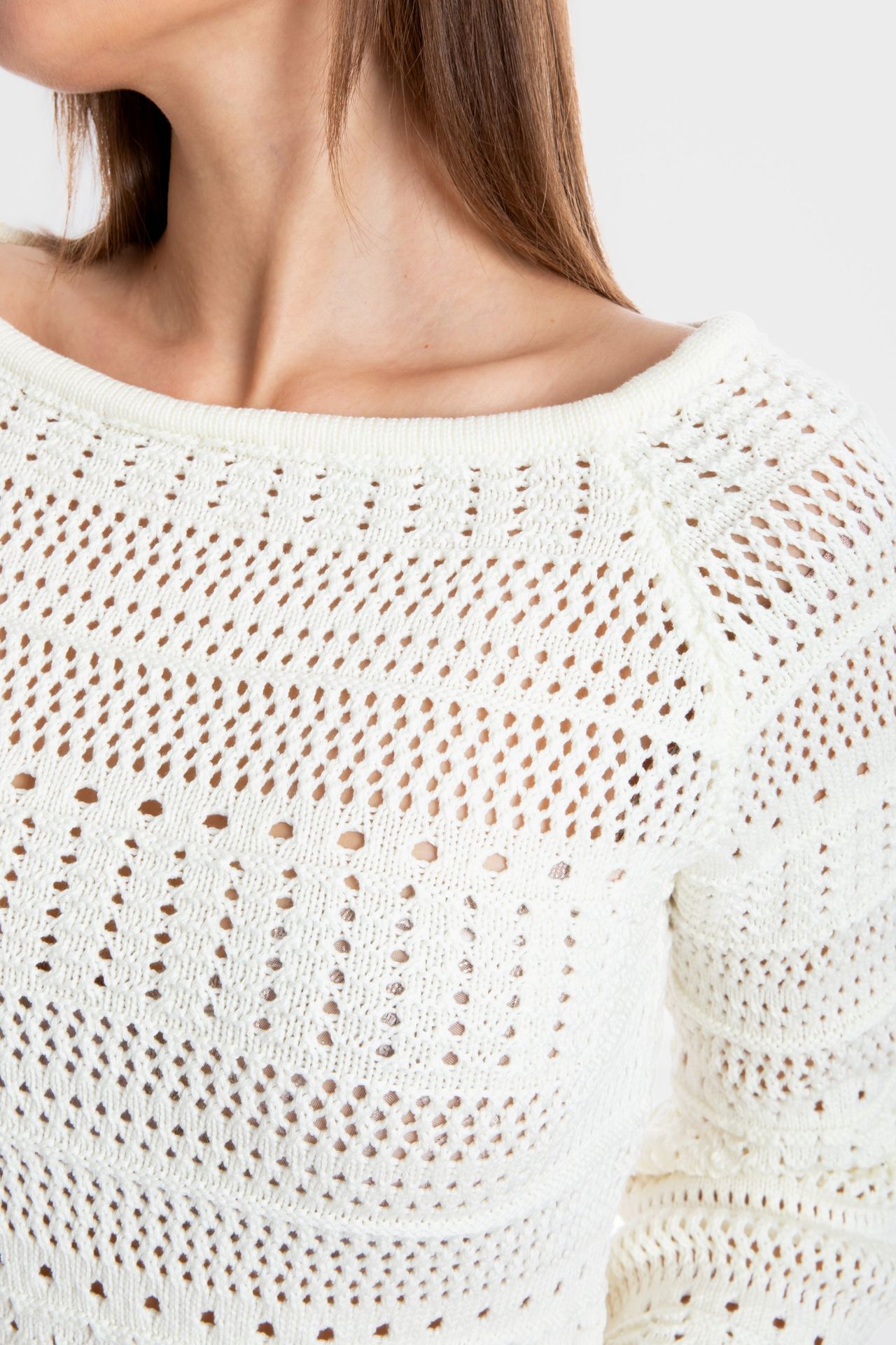 Knitted Boat Neck Long Sleeve Mini Dress