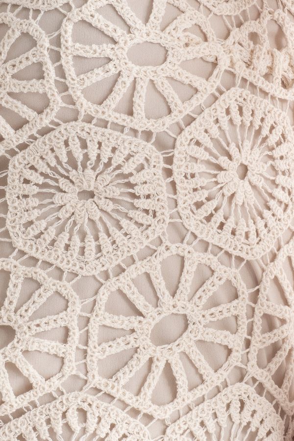 Lace Crochet Round Neck Midi Dress 6