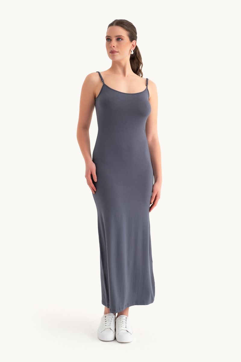 Spaghetti Strap Maxi Basic Dress 2