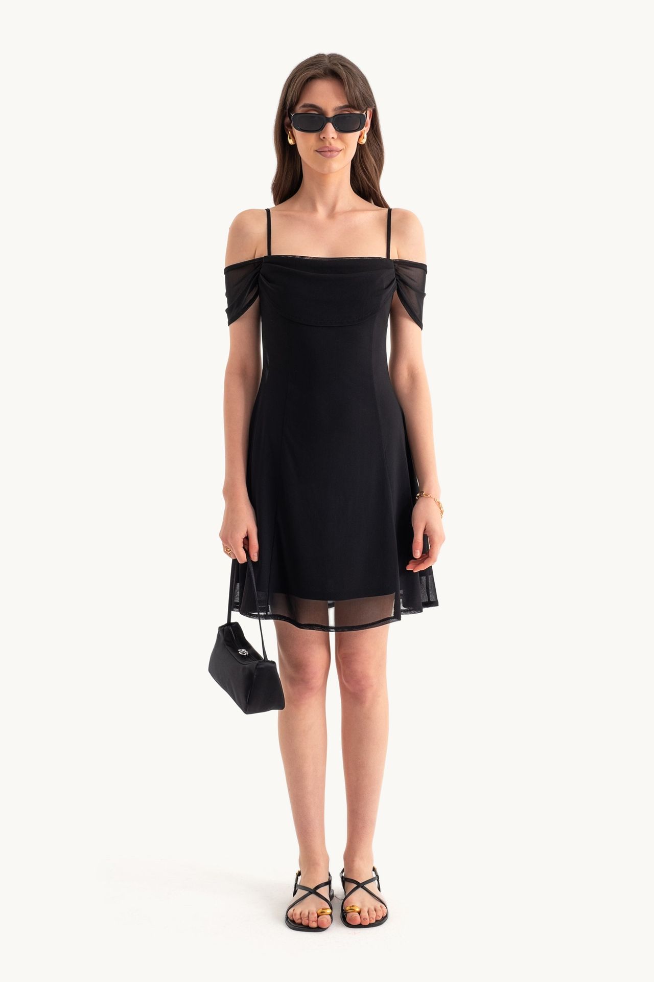 Tulle Spaghetti Strap Mini Dress