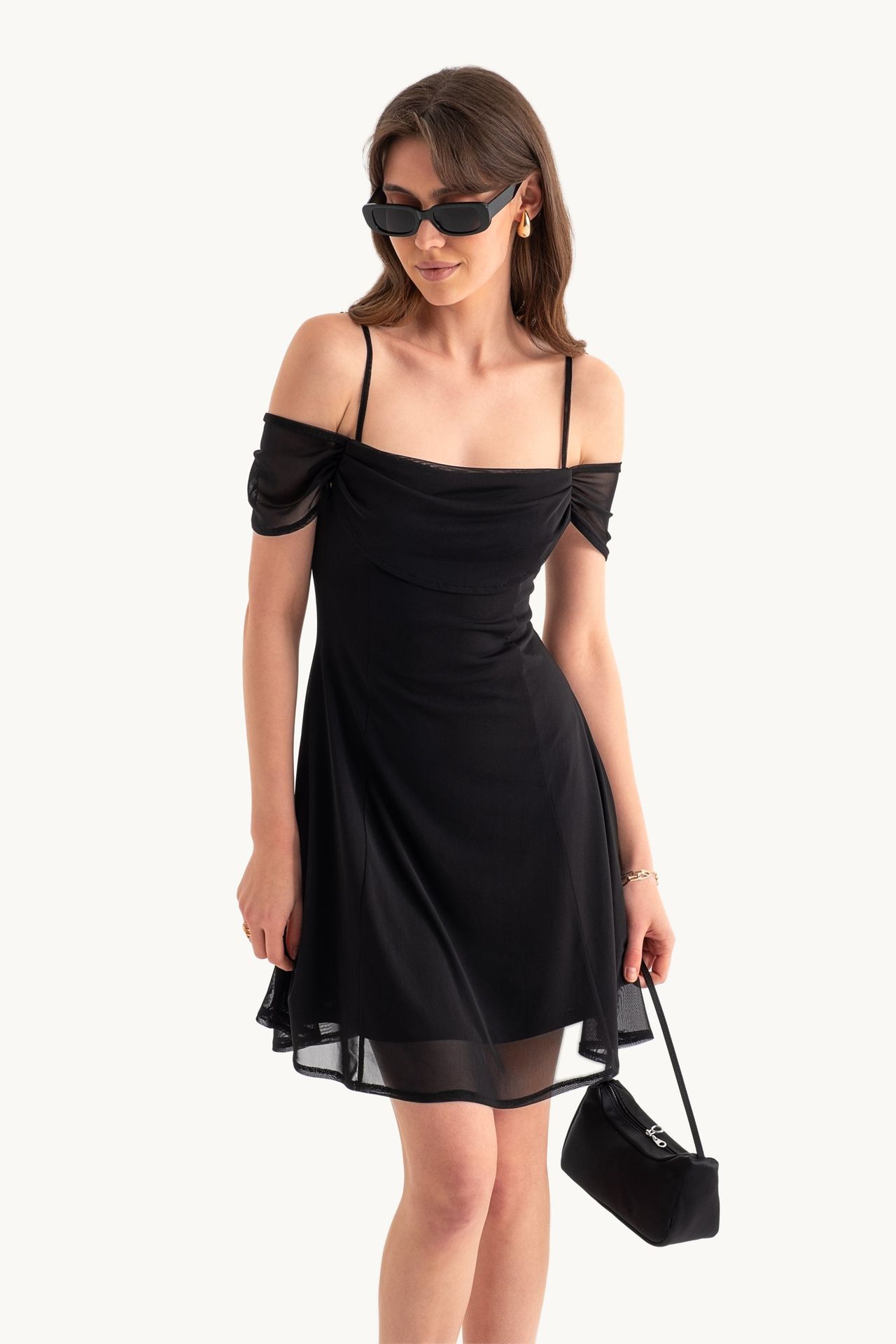 Tulle Spaghetti Strap Mini Dress