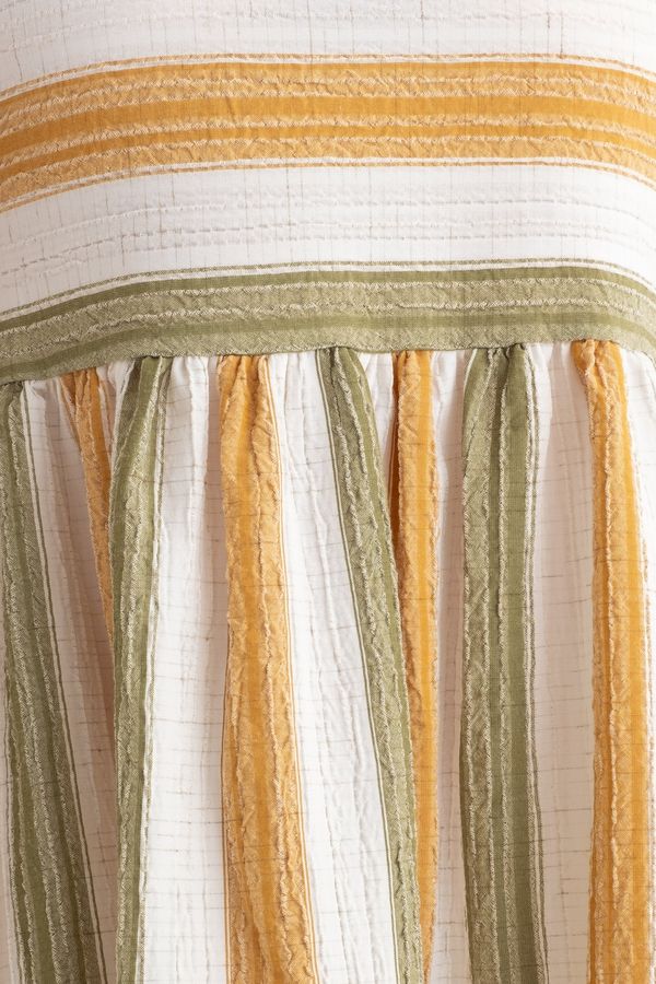 Striped Spaghetti Strap Midi Dress 4