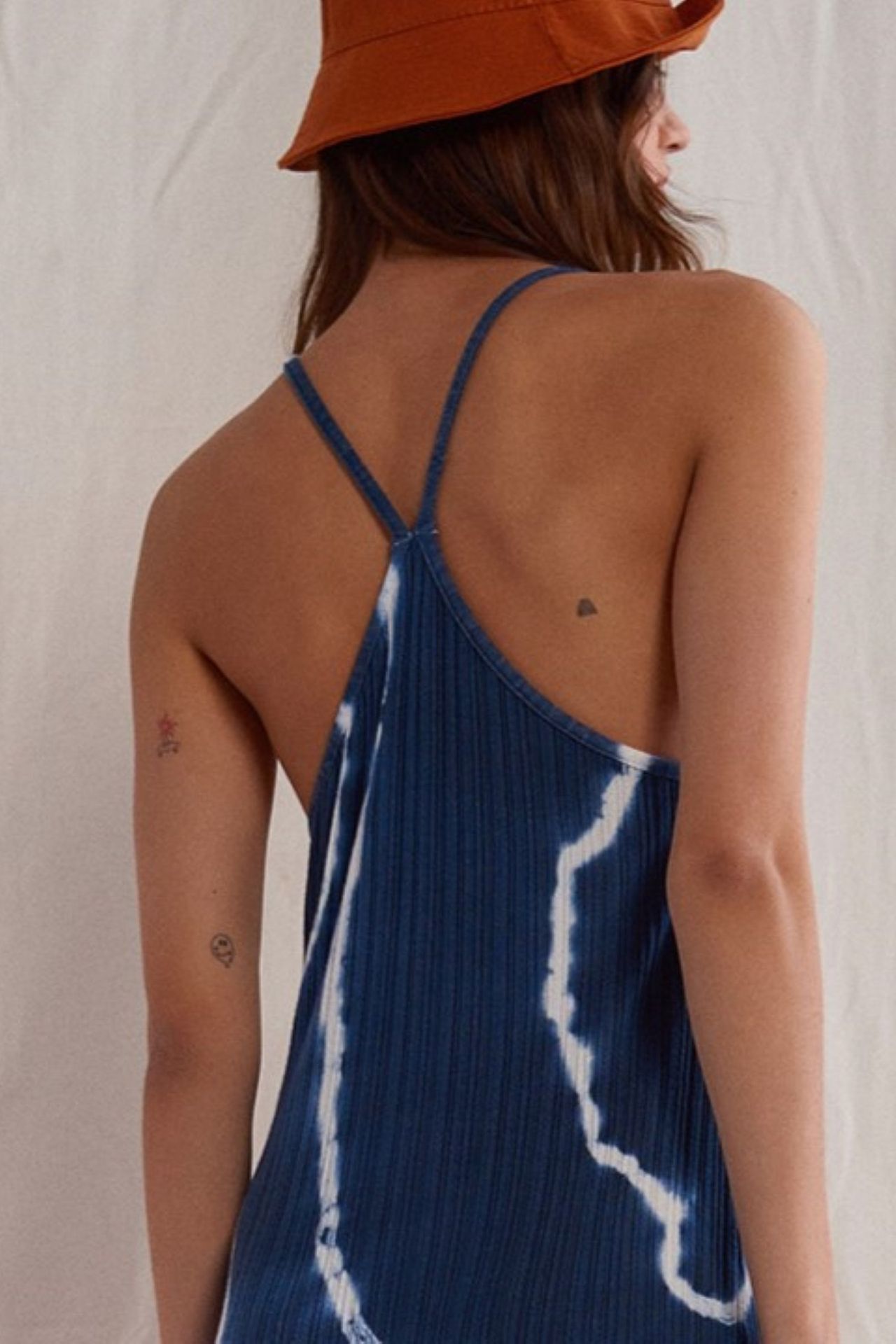 Knitted Tie dye Spaghetti Strap Maxi Dress