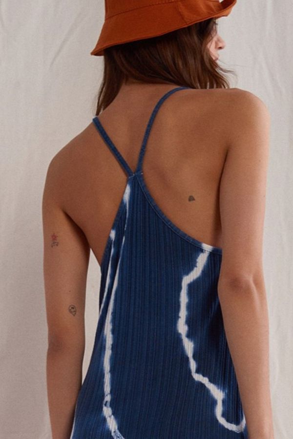 Knitted Tie dye Spaghetti Strap Maxi Dress 5