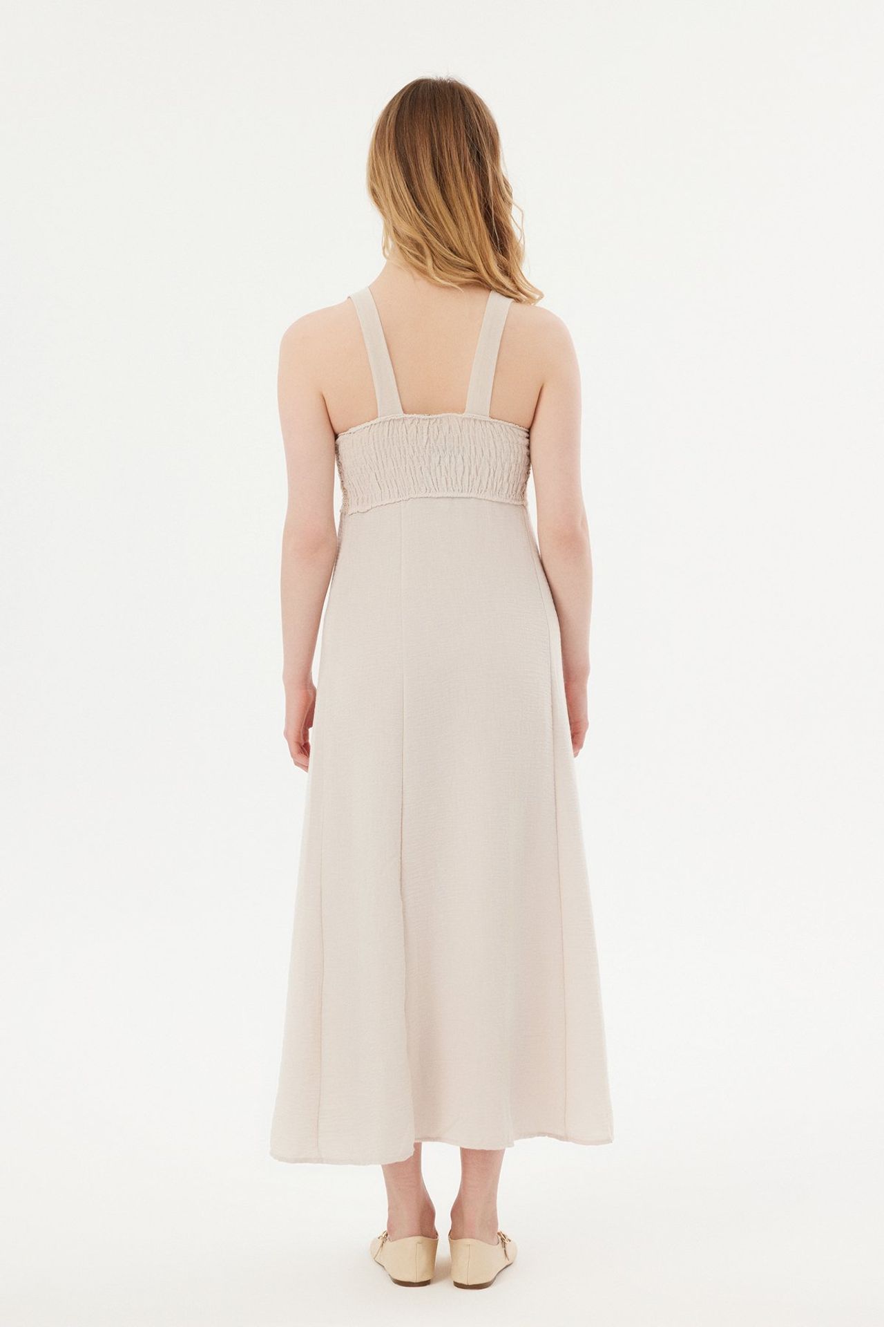 Tulle Floral Embroidered Scoop Neck Maxi Dress