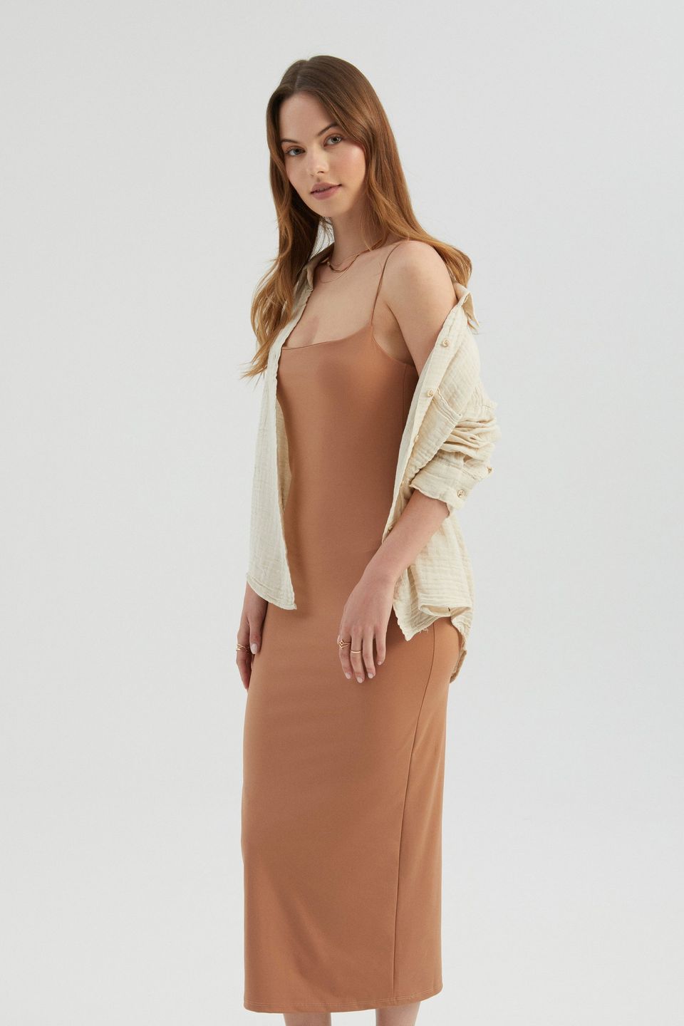 Spaghetti Strap Midi Bodycon Dress