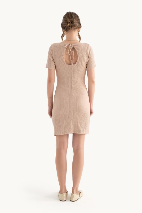 Square Neck Short Sleeve Mini Bodycon Dress 3
