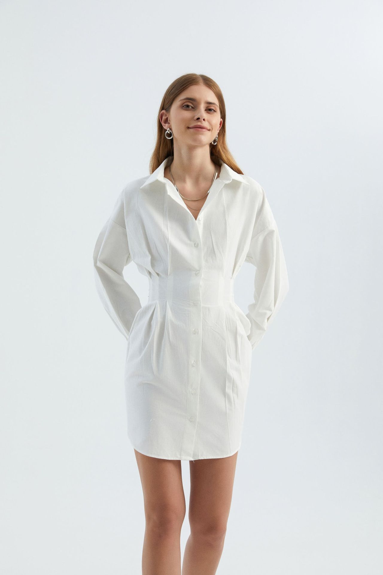 Long Sleeve Mini Shirt Dress