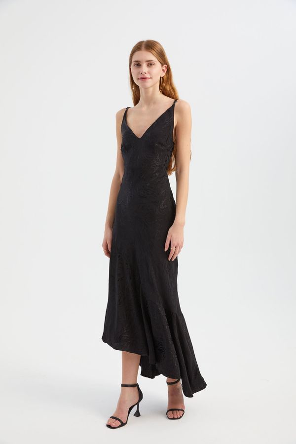 Floral V Neck Asymmetrical Maxi Slip Dress 2