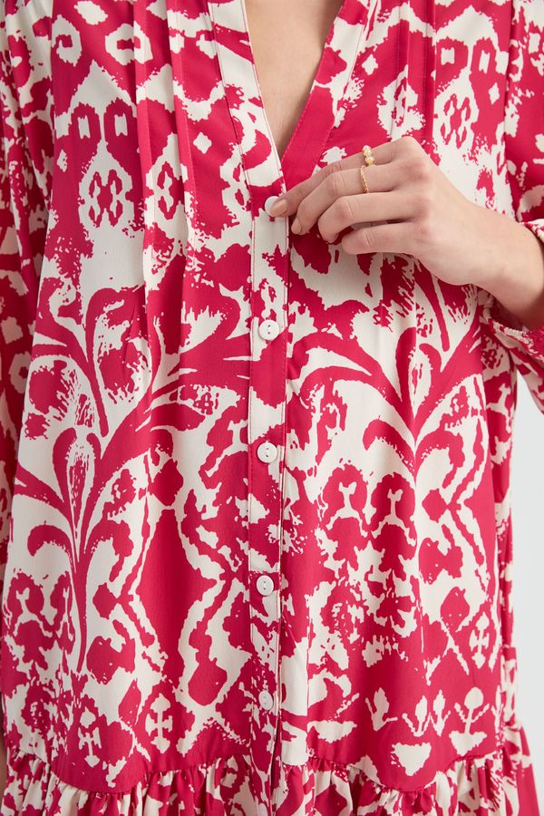 Pleated Mini Boho Dress 5