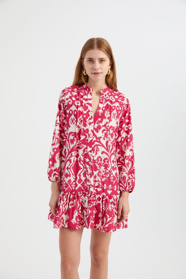Pleated Mini Boho Dress 3