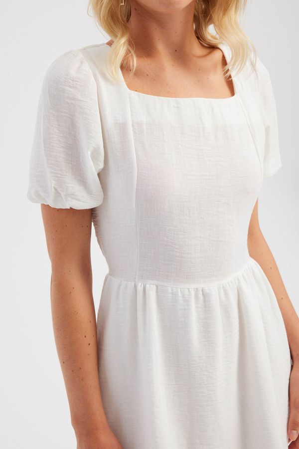 Square Neck Short Sleeve Mini Dress 5