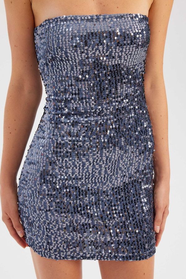Sequin Strapless Mini Dress 5