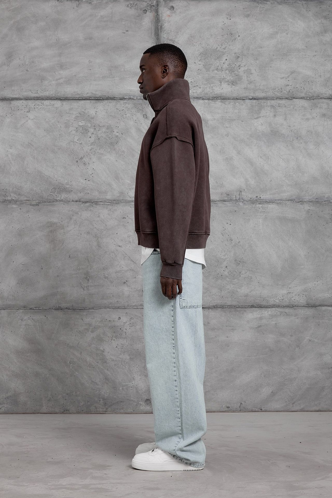 NOMARC Bol Kesim Yarım Fermuarlı Uzun Kollu Sweatshirt 6