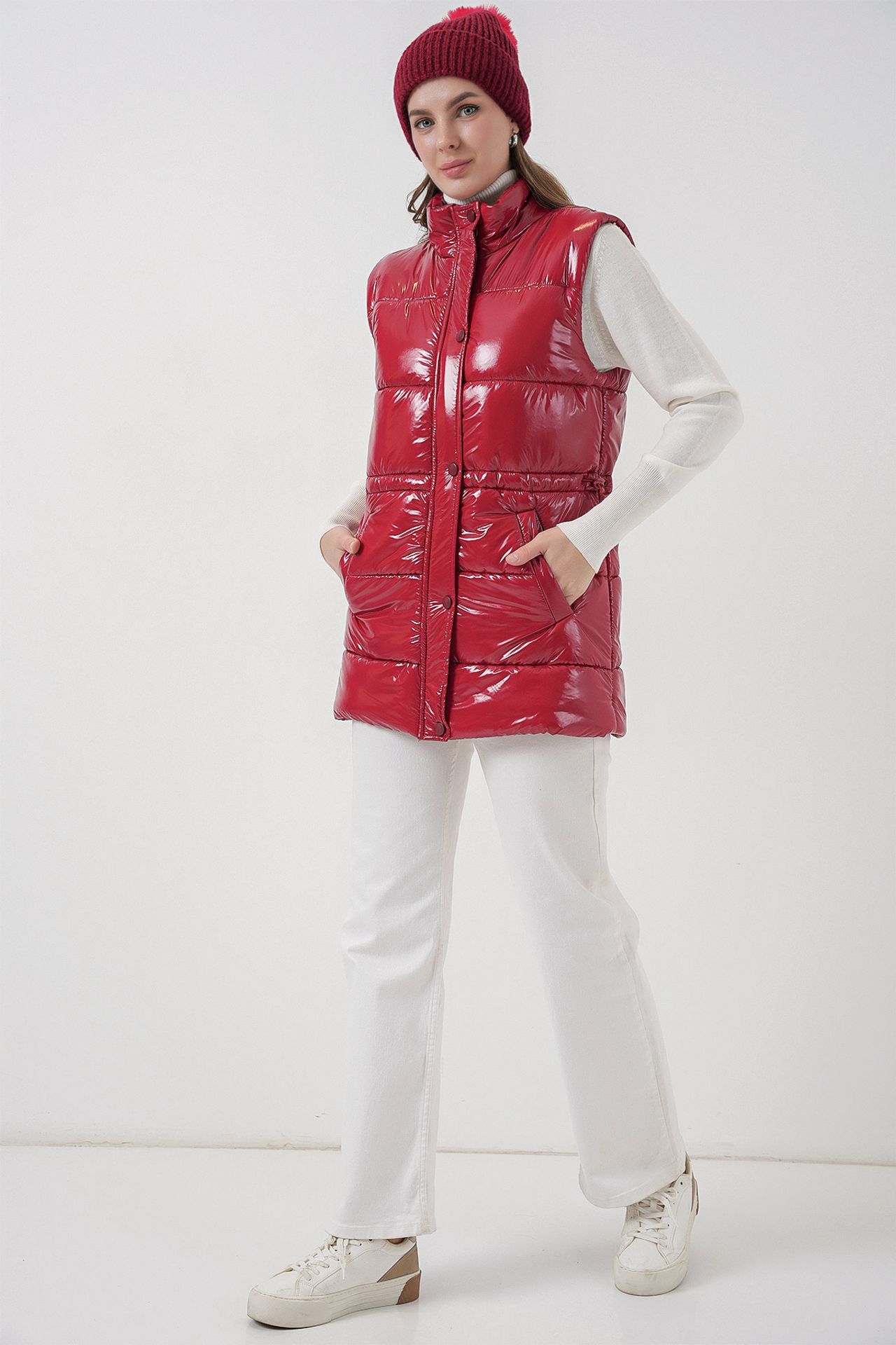 BDART Shiny Zippered Puffer Vest 2