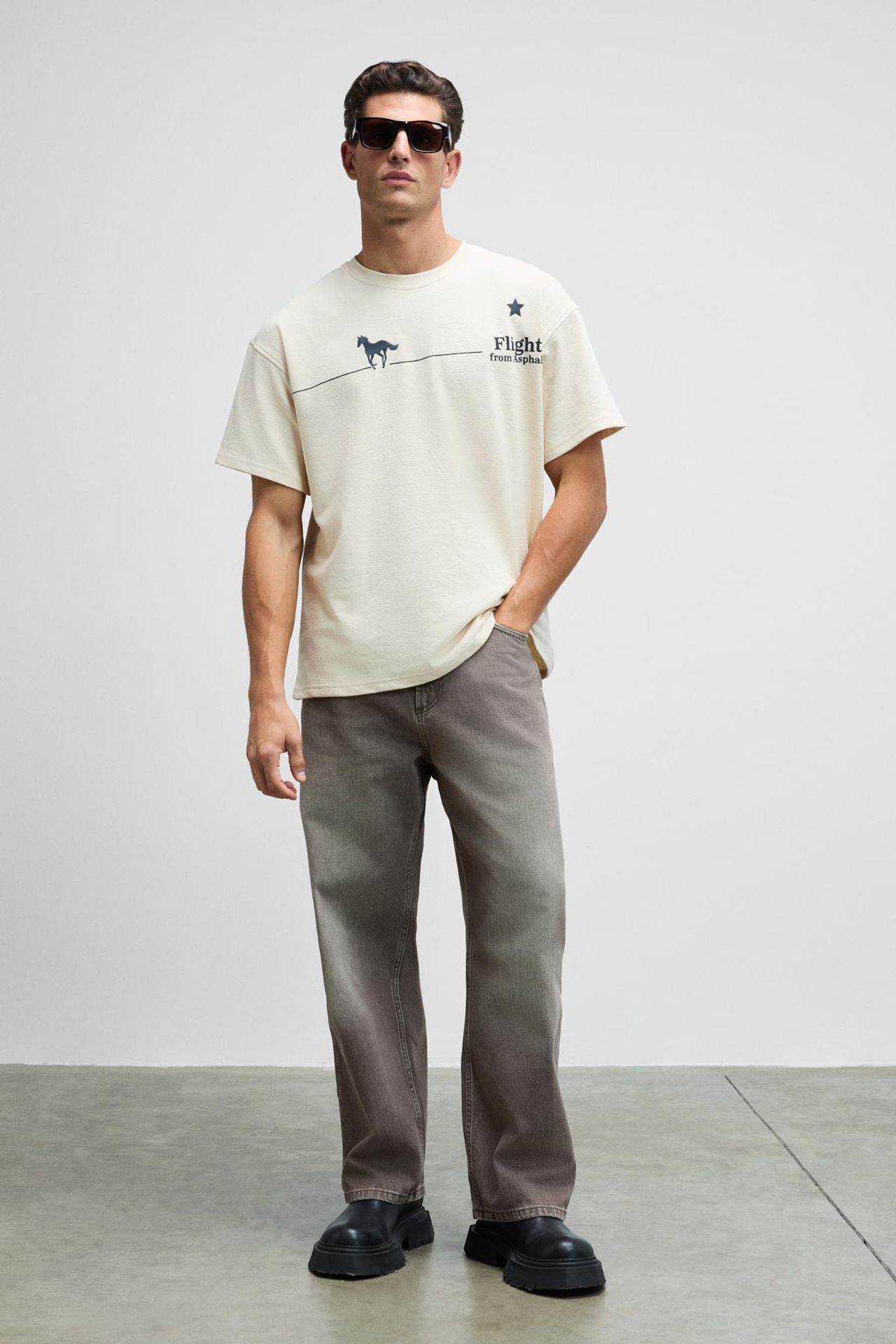 GRIMELANGE Oversized Printed Crew Neck T-Shirt 4