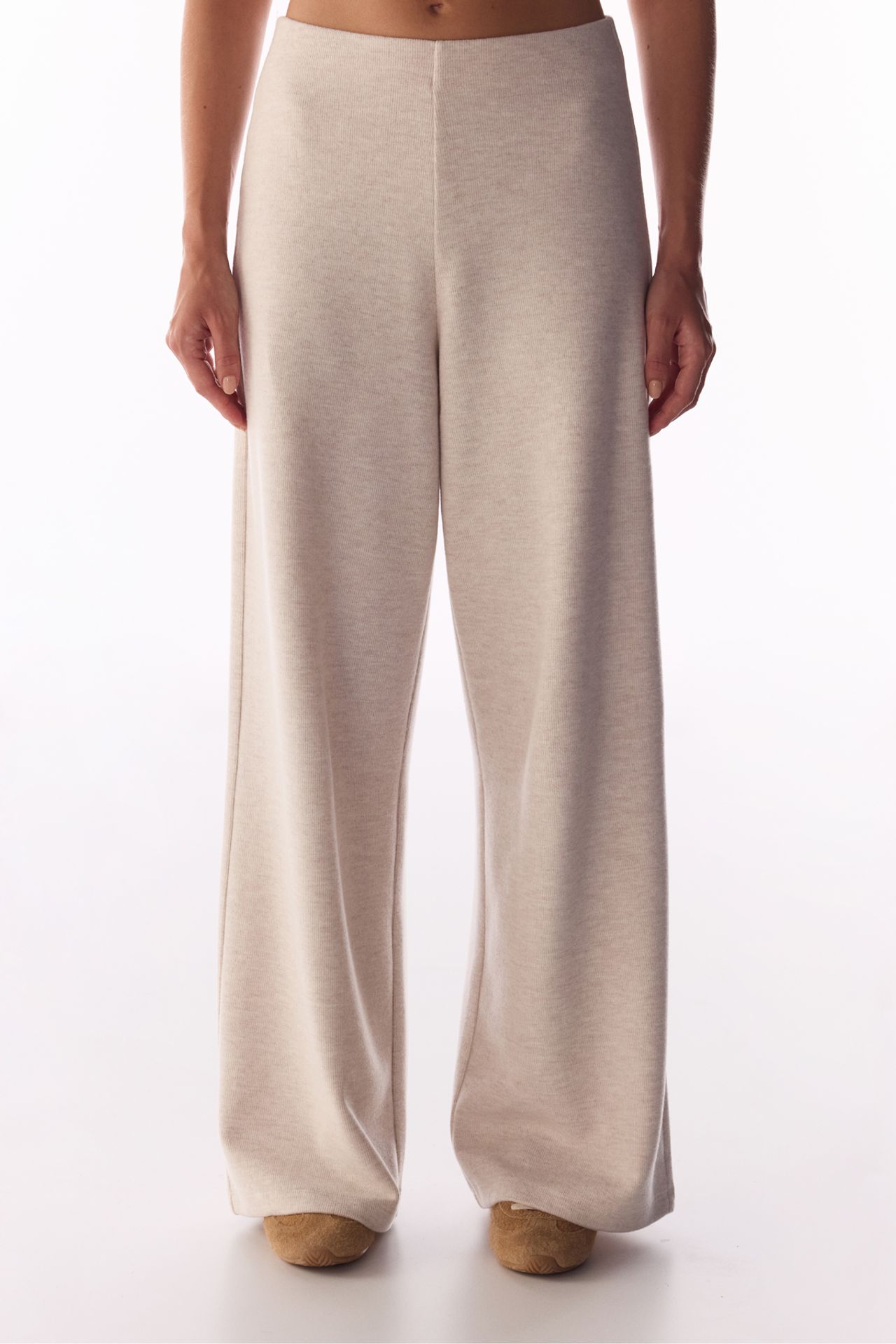 PENTI Melange Warm Wide Leg Trousers 2
