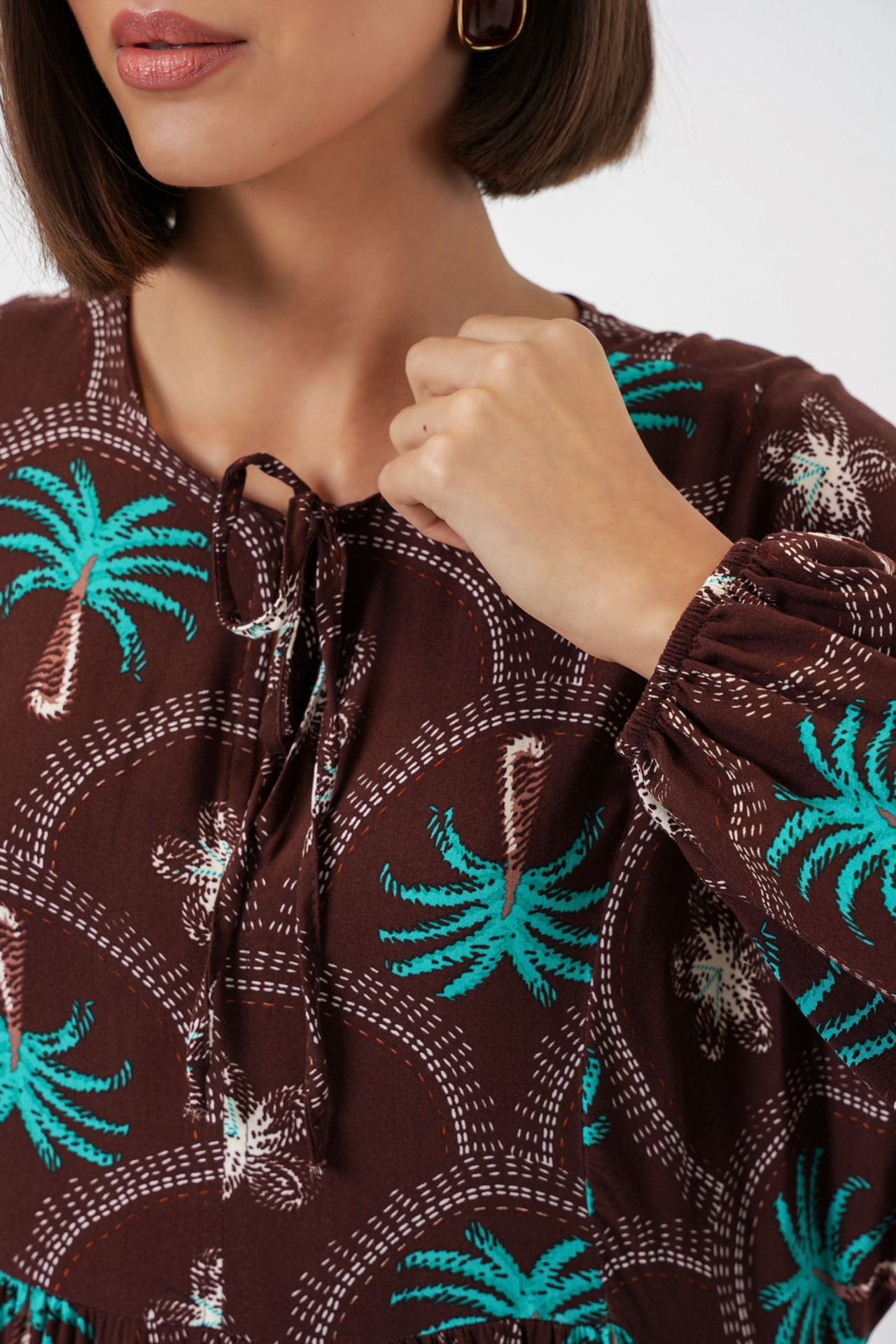 BDART Tropical Printed Maxi Dress with Button Closure 4