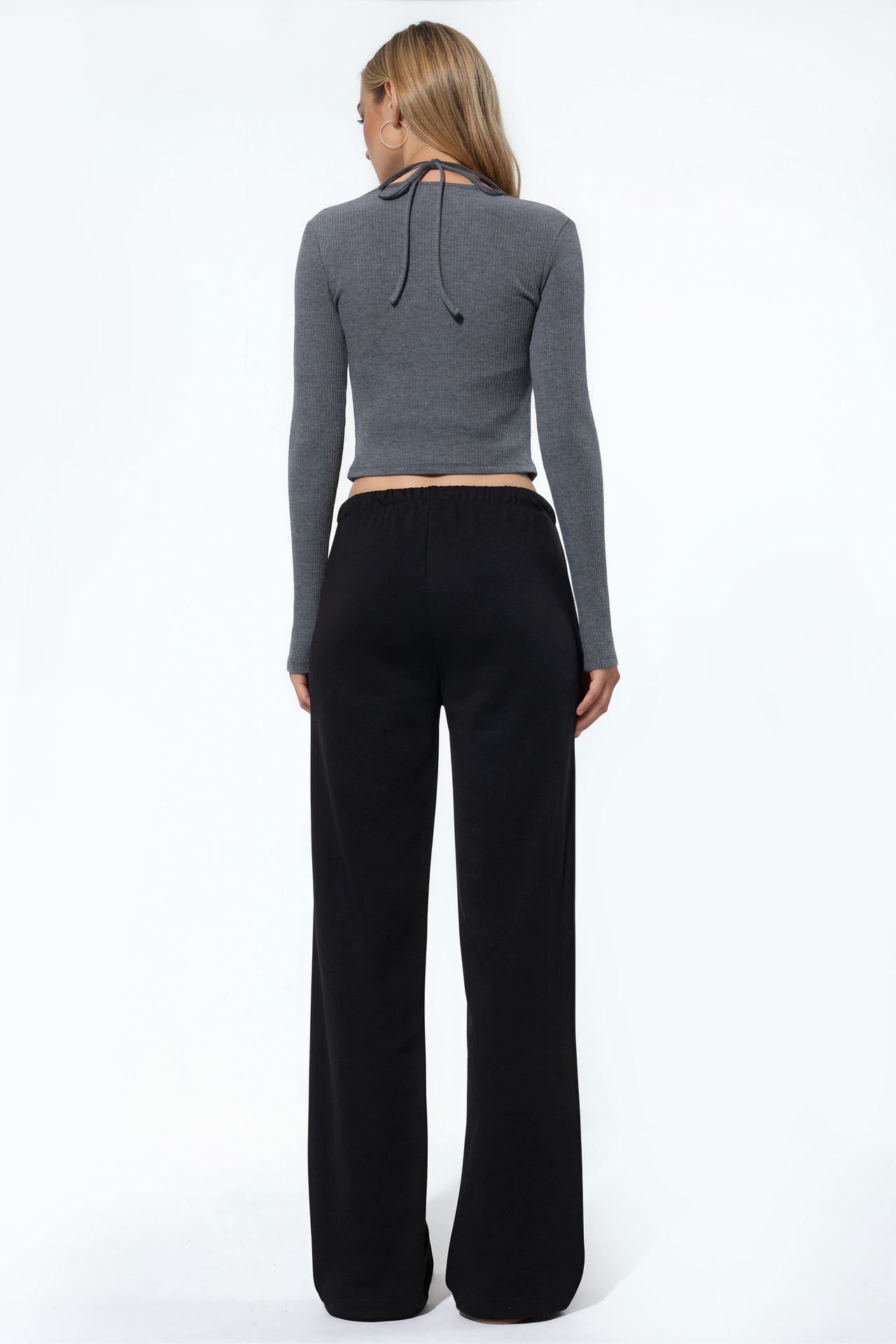 BUSEM Women's Elastic Waist Straight Leg Pants 3