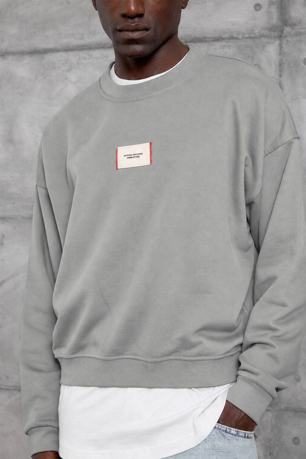 NOMARC Rahat Bisiklet Yaka Uzun Kollu Sweatshirt 2
