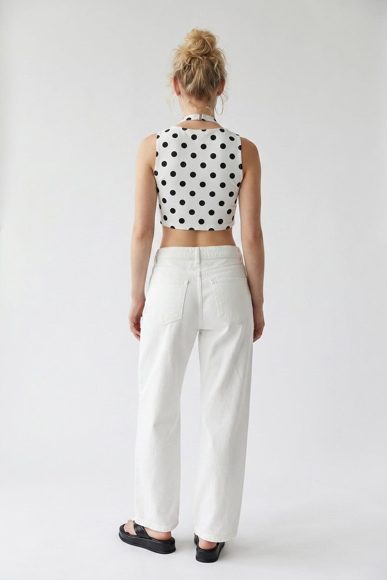 MIXRAY High-Waist Wide-Leg Cotton Jeans 6