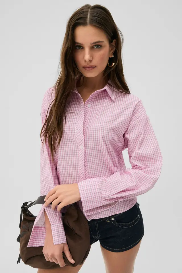 GRIMELANGE Slim Fit Gingham Shirt