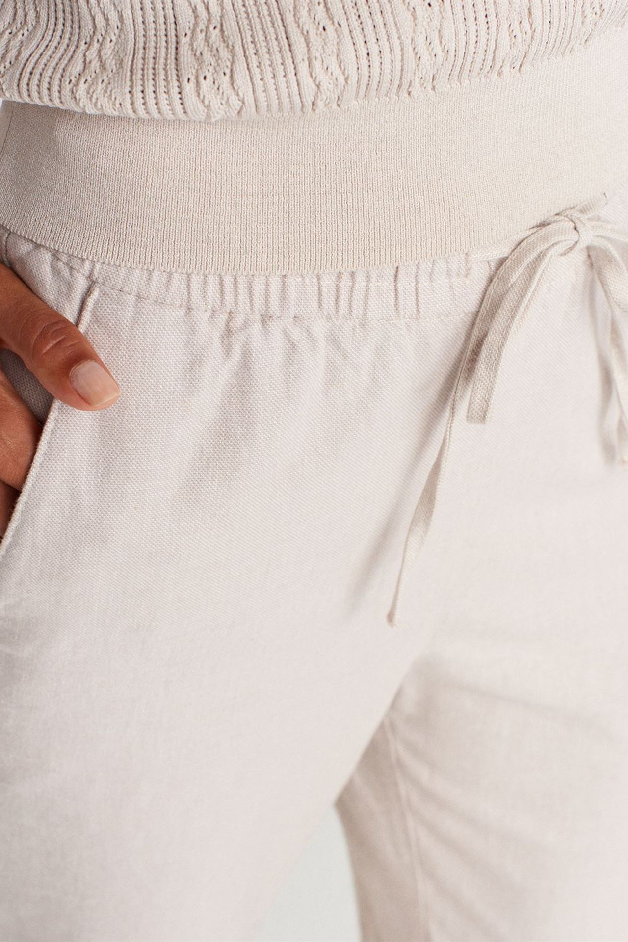 DILVIN Büzgü Belli, Geniş Paça Tencel Pantolon 3