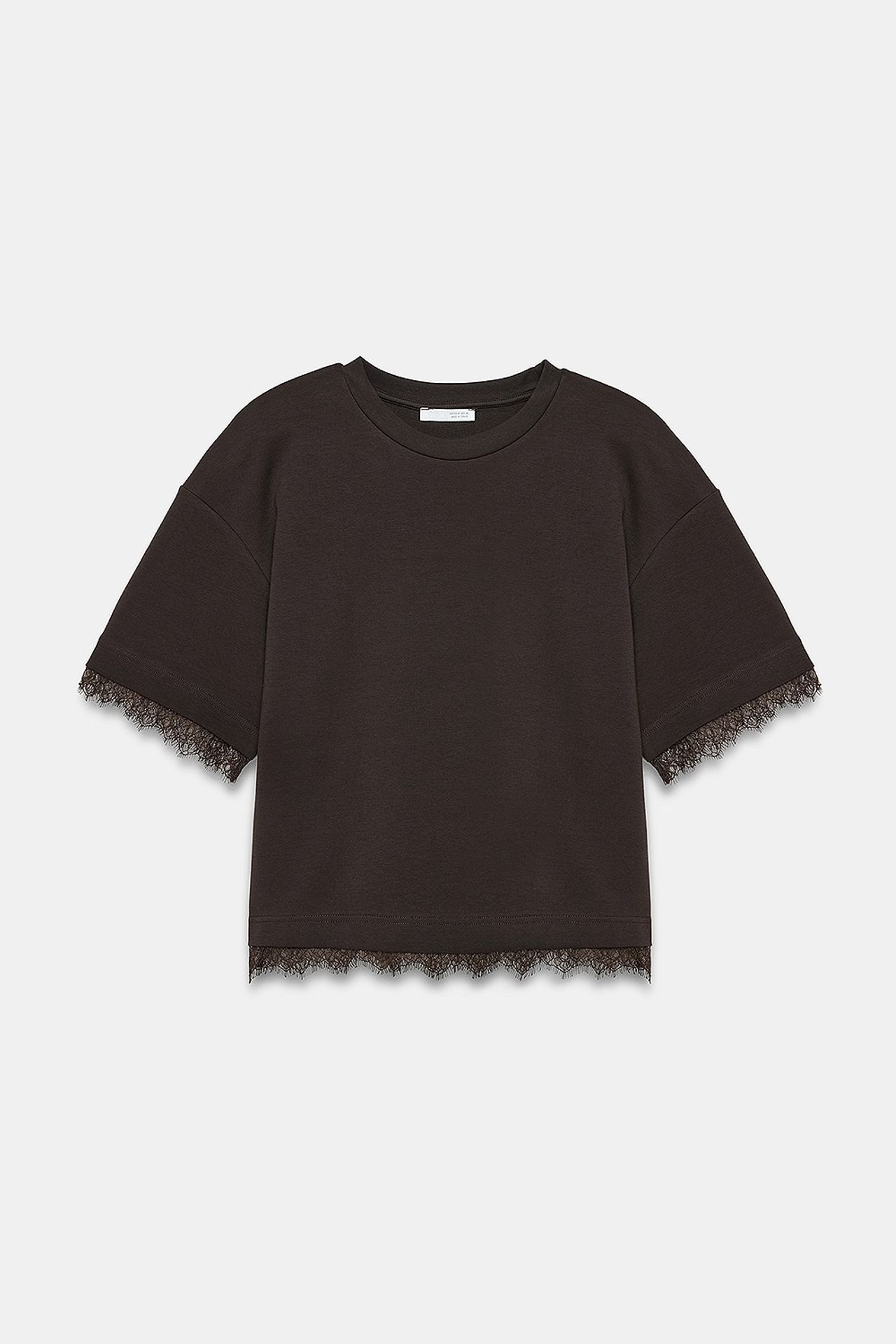 DILVIN Women's Cotton Elastane Crew Neck T-Shirt 5
